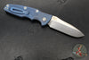 Hinderer Eklipse 3.5" Spearpoint Blade- AUTOMATIC-  Battle Blue Titanium- Stonewash Finish S45VN Blade