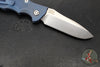 Hinderer Eklipse 3.5" Spearpoint Blade- AUTOMATIC-  Battle Blue Titanium- Stonewash Finish S45VN Blade