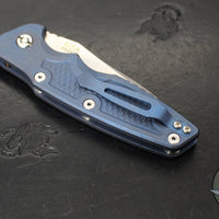 Hinderer Eklipse 3.5" Spearpoint Blade- AUTOMATIC-  Battle Blue Titanium- Stonewash Finish S45VN Blade