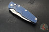 Hinderer Eklipse 3.5" Spearpoint Blade- AUTOMATIC-  Battle Blue Titanium- Stonewash Finish S45VN Blade