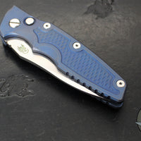 Hinderer Eklipse 3.5" Spearpoint Blade- AUTOMATIC-  Battle Blue Titanium- Stonewash Finish S45VN Blade