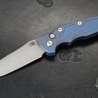 Hinderer Eklipse 3.5" Spearpoint Blade- AUTOMATIC-  Battle Blue Titanium- Working Finish S45VN Blade