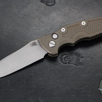 Hinderer Eklipse 3.5" Spearpoint Blade- AUTOMATIC-  Battle Bronze Titanium- Working Finish S45VN Blade