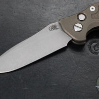 Hinderer Eklipse 3.5" Spearpoint Blade- AUTOMATIC-  Battle Bronze Titanium- Working Finish S45VN Blade