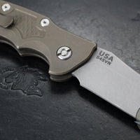 Hinderer Eklipse 3.5" Spearpoint Blade- AUTOMATIC-  Battle Bronze Titanium- Working Finish S45VN Blade