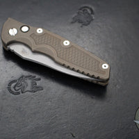 Hinderer Eklipse 3.5" Spearpoint Blade- AUTOMATIC-  Battle Bronze Titanium- Working Finish S45VN Blade