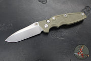 Hinderer Eklipse 3.5" Spearpoint Blade- AUTOMATIC-  Battle Green Titanium- Stonewash Finish S45VN Blade
