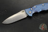 Hinderer Eklipse 3.5" Spearpoint Blade- AUTOMATIC-  Stonewash Blue Titanium- Stonewash Finish S45VN Blade