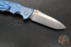 Hinderer Eklipse 3.5" Spearpoint Blade- AUTOMATIC-  Stonewash Blue Titanium- Stonewash Finish S45VN Blade