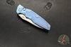 Hinderer Eklipse 3.5" Spearpoint Blade- AUTOMATIC-  Stonewash Blue Titanium- Stonewash Finish S45VN Blade