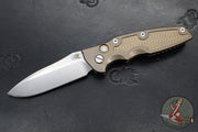 Hinderer Eklipse 3.5" Spearpoint Blade- AUTOMATIC-  Stonewash Bronze Titanium- Stonewash Finish S45VN Blade