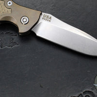 Hinderer Eklipse 3.5" Spearpoint Blade- AUTOMATIC-  Stonewash Bronze Titanium- Stonewash Finish S45VN Blade