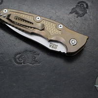 Hinderer Eklipse 3.5" Spearpoint Blade- AUTOMATIC-  Stonewash Bronze Titanium- Stonewash Finish S45VN Blade