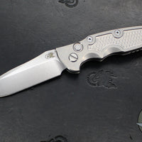 Hinderer Eklipse 3.5" Spearpoint Blade- AUTOMATIC-  Stonewash Titanium- Stonewash Finish S45VN Blade