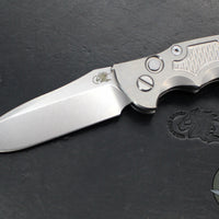 Hinderer Eklipse 3.5" Spearpoint Blade- AUTOMATIC-  Stonewash Titanium- Stonewash Finish S45VN Blade