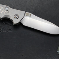 Hinderer Eklipse 3.5" Spearpoint Blade- AUTOMATIC-  Stonewash Titanium- Stonewash Finish S45VN Blade