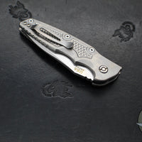 Hinderer Eklipse 3.5" Spearpoint Blade- AUTOMATIC-  Stonewash Titanium- Stonewash Finish S45VN Blade