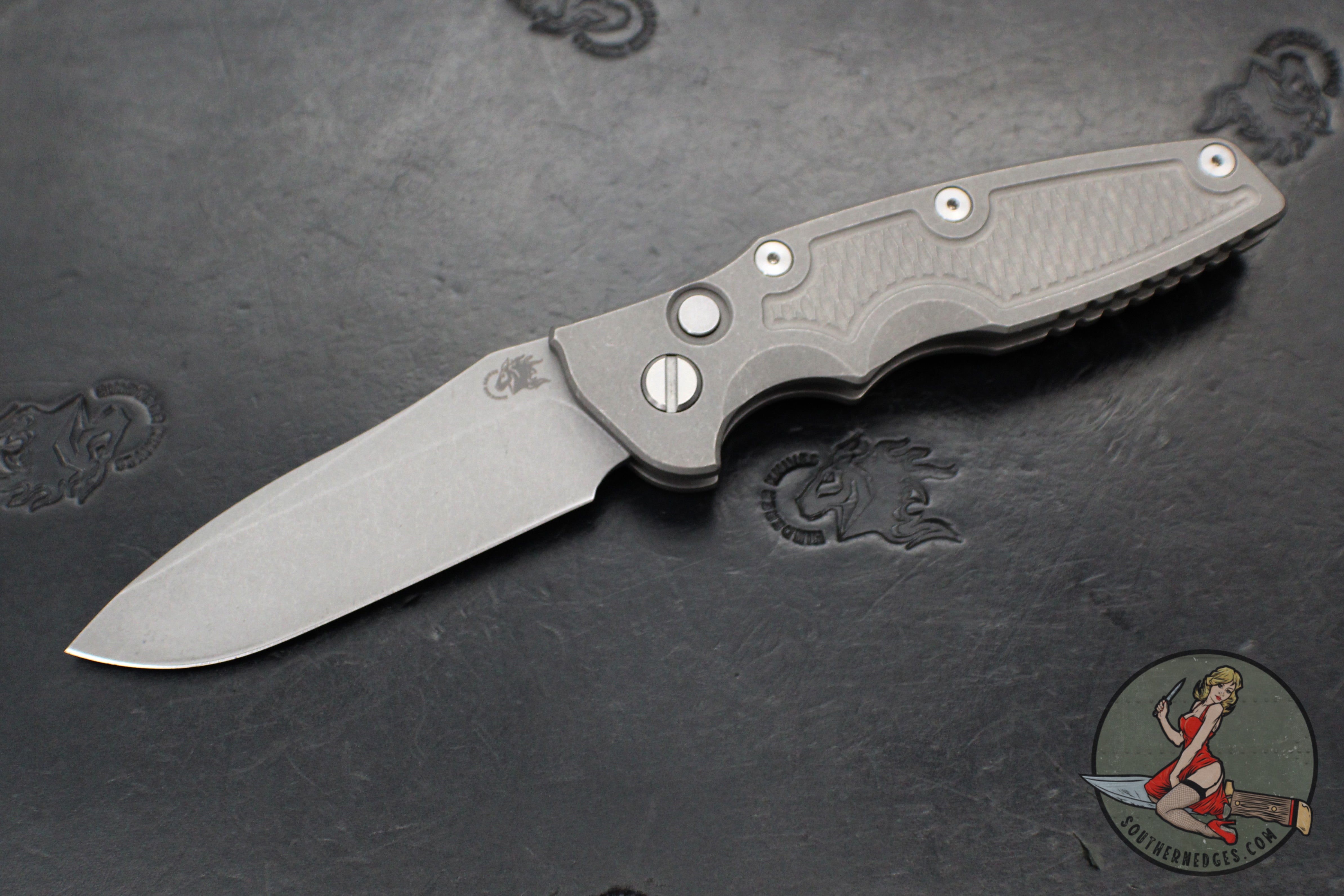 シェンリィ　TDR Hinderer Folding Knife Battle Blue G10 Handle S45VN Plain
