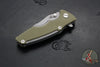 Hinderer Eklipse 3.0"- Harpoon Spanto-  Working Finish Titanium And OD Green G-10 Handle- Working Finish Blade