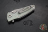 Hinderer Eklipse 3.0"- Harpoon Spanto-  Working Finish Titanium And Translucent Green G-10 Handle- Working Finish Blade