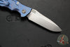 Hinderer Eklipse 3.5"- AUTOMATIC- Spearpoint Blade- Stonewash Blue Finished Titanium- Stonewash Finished S45VN Blade