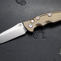 Hinderer Eklipse 3.5"- AUTOMATIC- Spearpoint Blade- Stonewash Bronze Finished Titanium- Stonewash Finished S45VN Blade