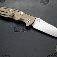 Hinderer Eklipse 3.5"- AUTOMATIC- Spearpoint Blade- Stonewash Bronze Finished Titanium- Stonewash Finished S45VN Blade