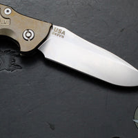 Hinderer Eklipse 3.5"- AUTOMATIC- Spearpoint Blade- Stonewash Bronze Finished Titanium- Stonewash Finished S45VN Blade