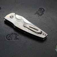 Hinderer Eklipse 3.5"- AUTOMATIC- Spearpoint Blade- Stonewash Finished Titanium- Stonewash Finished S45VN Blade