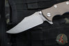 Hinderer Eklipse 3.5"- Bowie Blade- Battle Blue Finished Ti and FDE G-10- Working Finish Blade