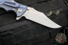 Hinderer Eklipse 3.5"- Bowie Blade- Battle Blue Finished Ti and FDE G-10- Working Finish Blade