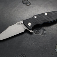 Hinderer Eklipse 3.5"- Bowie Edge- Battle Blue Ti And Various G-10 Handle Scales- Working Finish S45VN Blade