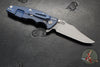 Hinderer Eklipse 3.5"- Bowie Edge- Battle Blue Ti And Various G-10 Handle Scales- Working Finish S45VN Blade