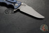 Hinderer Eklipse 3.5"- Bowie Edge- Battle Blue Ti And Various G-10 Handle Scales- Working Finish S45VN Blade