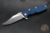 Hinderer Eklipse 3.5"- Bowie Edge- Battle Blue Ti And Various G-10 Handles- Stonewash S45VN Blade