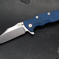 Hinderer Eklipse 3.5"- Bowie Edge- Battle Blue Ti And Various G-10 Handles- Stonewash S45VN Blade