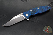 Hinderer Eklipse 3.5"- Bowie Edge- Battle Blue Ti And Various G-10 Handles- Stonewash S45VN Blade