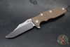 Hinderer Eklipse 3.5"- Bowie Edge- Battle Blue Ti And Various G-10 Handles- Stonewash S45VN Blade