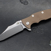 Hinderer Eklipse 3.5"- Bowie Edge- Battle Blue Ti And Various G-10 Handles- Stonewash S45VN Blade