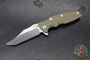 Hinderer Eklipse 3.5"- Bowie Edge- Battle Blue Ti And Various G-10 Handles- Stonewash S45VN Blade