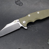 Hinderer Eklipse 3.5"- Bowie Edge- Battle Blue Ti And Various G-10 Handles- Stonewash S45VN Blade