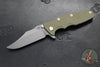 Hinderer Eklipse 3.5"- Bowie Edge- Battle Blue Ti And Various G-10 Handle Scales- Working Finish S45VN Blade