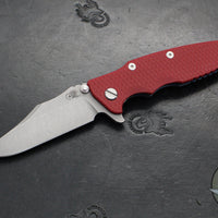 Hinderer Eklipse 3.5"- Bowie Edge- Battle Blue Ti And Various G-10 Handle Scales- Working Finish S45VN Blade