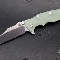 Hinderer Eklipse 3.5"- Bowie Edge- Battle Blue Ti And Various G-10 Handles- Stonewash S45VN Blade