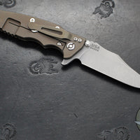 Hinderer Eklipse 3.5"- Bowie Edge- Battle Bronze Ti And Various G-10 Handles- Working Finish S45VN Blade