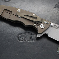 Hinderer Eklipse 3.5"- Bowie Edge- Battle Bronze Ti And Various G-10 Handles- Working Finish S45VN Blade