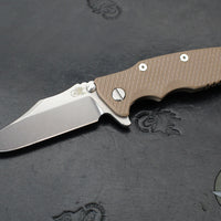 Hinderer Eklipse 3.5"- Bowie Edge- Battle Bronze Ti And Various G-10 Handle- Stonewash S45VN Blade