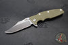 Hinderer Eklipse 3.5"- Bowie Edge- Battle Bronze Ti And Various G-10 Handle- Stonewash S45VN Blade