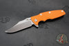 Hinderer Eklipse 3.5"- Bowie Edge- Battle Bronze Ti And Various G-10 Handle- Stonewash S45VN Blade