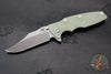 Hinderer Eklipse 3.5"- Bowie Edge- Battle Bronze Ti And Various G-10 Handle- Stonewash S45VN Blade